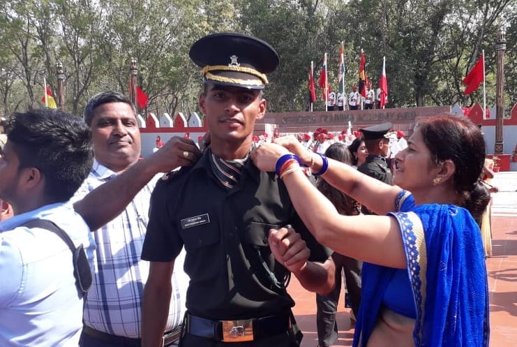 Son of Police constable became Leftinant, father got Army medal.