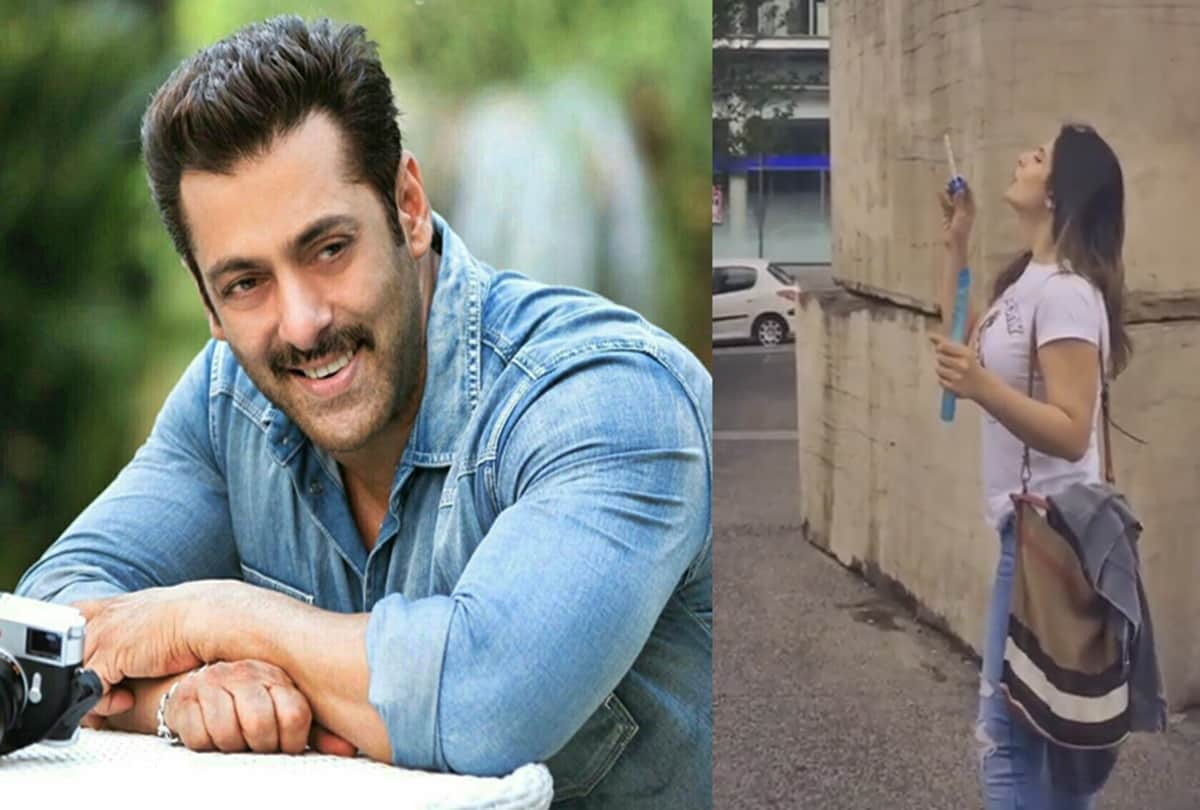 Salman Khan Actress Zareen Khan bubble Video on instagram is Viral on Social Media