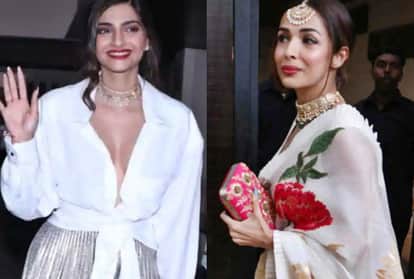 malaika arora and Arjun kapoor spotted at Sonam Kapoor birthday Party