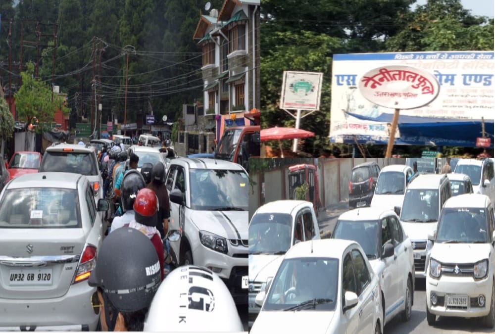 Traffic jam in uttarakhand all tourist places hotels and parking full