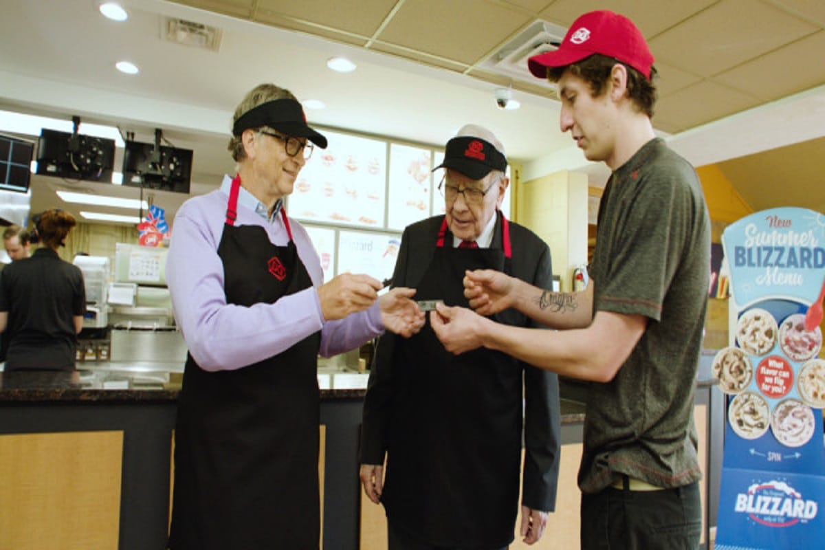 Bill Gates shared video with Warren Buffet and took training of working in restaurant