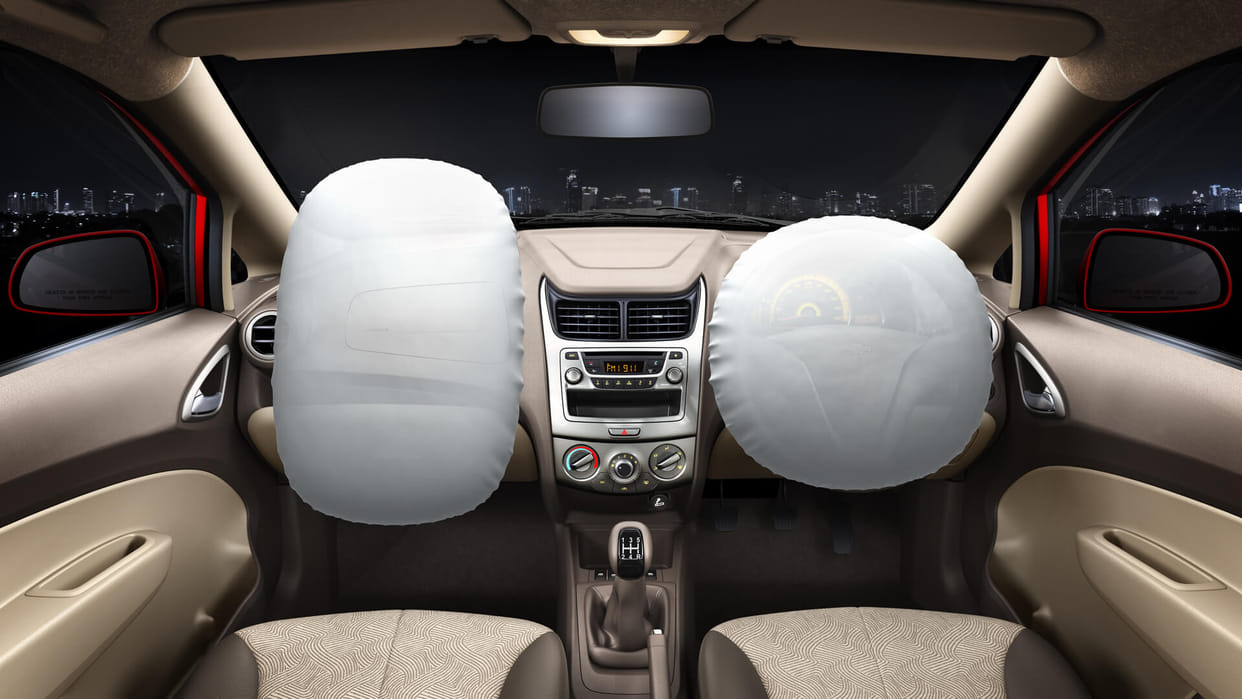 airbags are mandatory for passenger and driver seats for front seats of vehicle