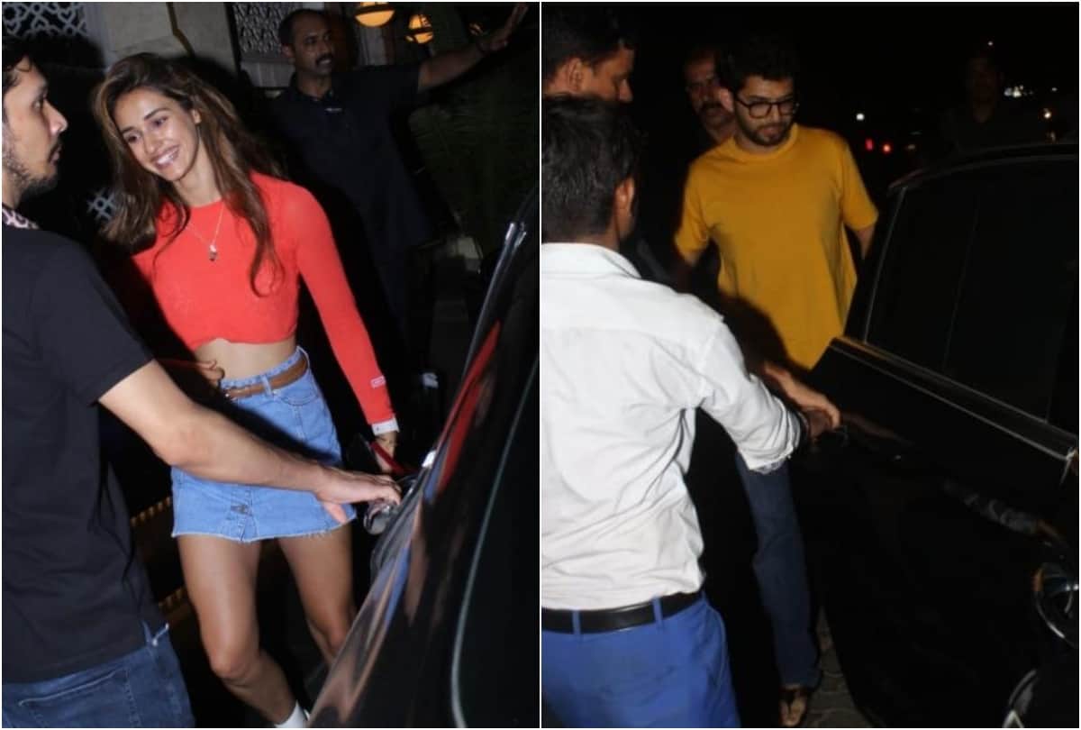 tiger shroff protects disha patani when out of the restaurant