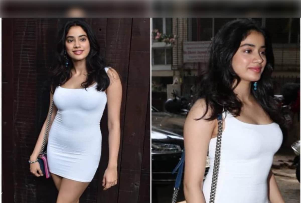 Janhvi Kapoor looks gorgeous in white body hugging dress at Sonam Kapoor Birthday Party