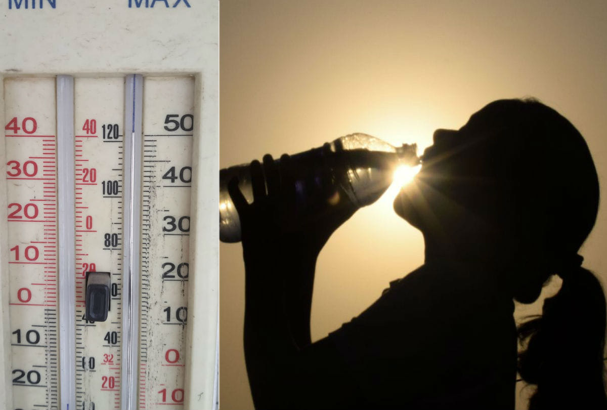 highest recorded temperature 50 degree in mathura on monday