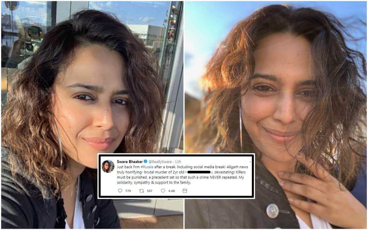 Swara Bhaskar gets trolled on Tweeting About Aligarh case After 10 days