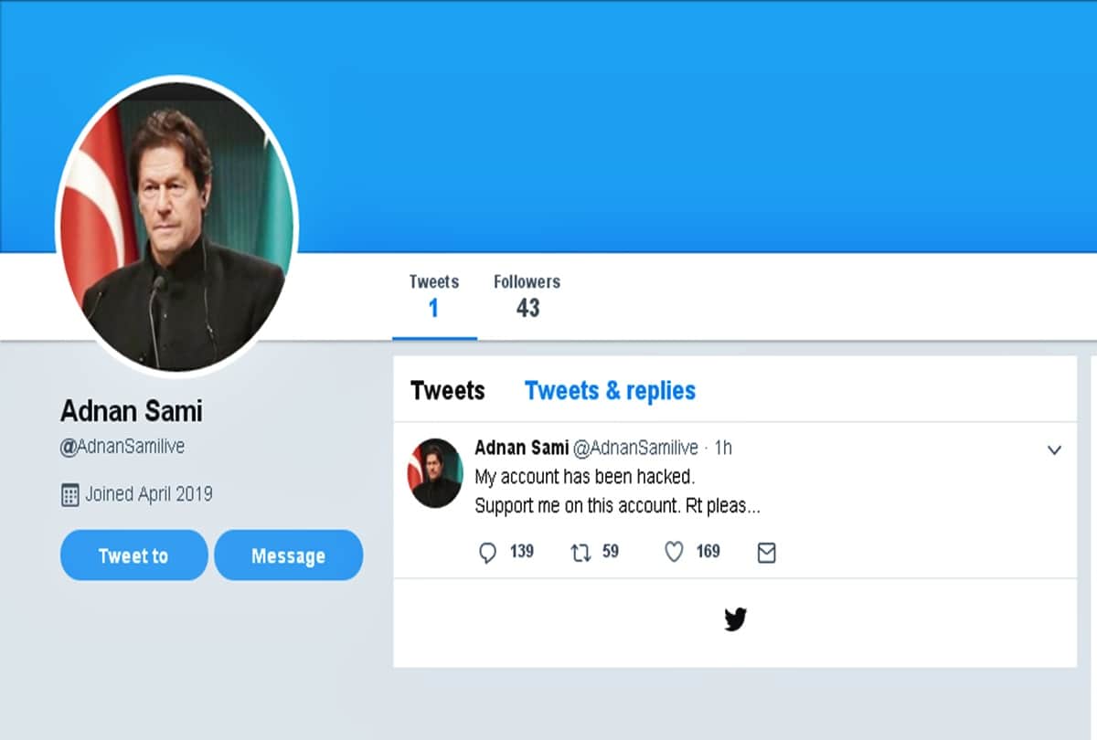 after Amitabh, Adnan Sami twitter account was hacked by a pro Pakistan Turkish hacker group