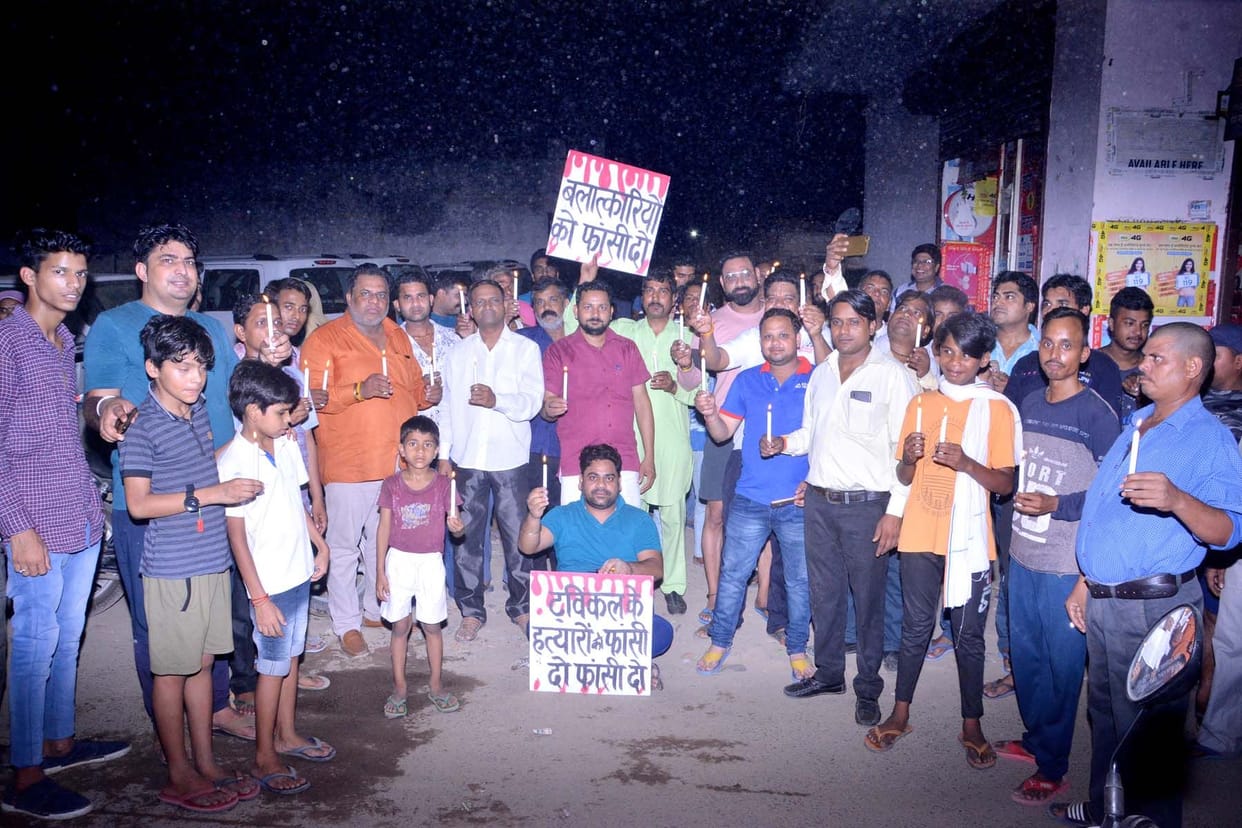Candle march and tribute to baby girl