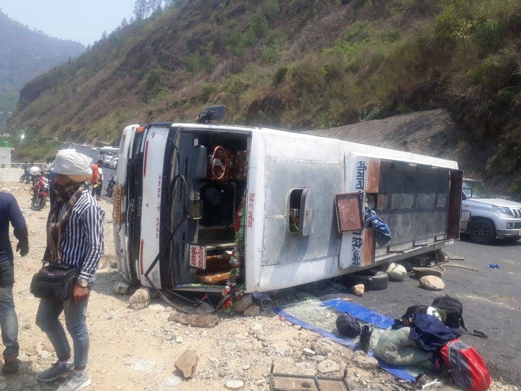 ncc cadet bus flip on badrianth highway
