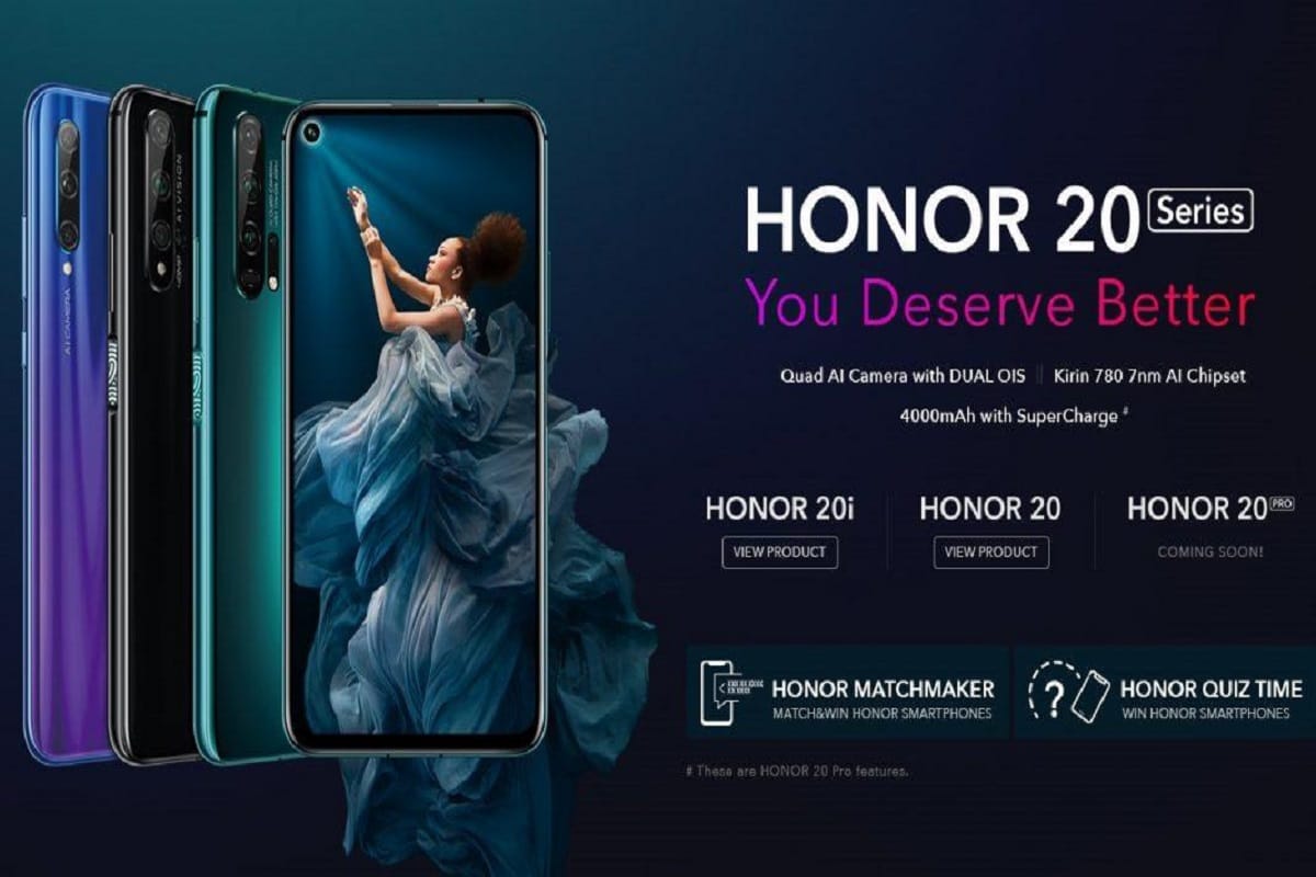 Honor 20 Pro, Honor 20, Honor 20i Launched in India with 32 Megapixel selfie camera