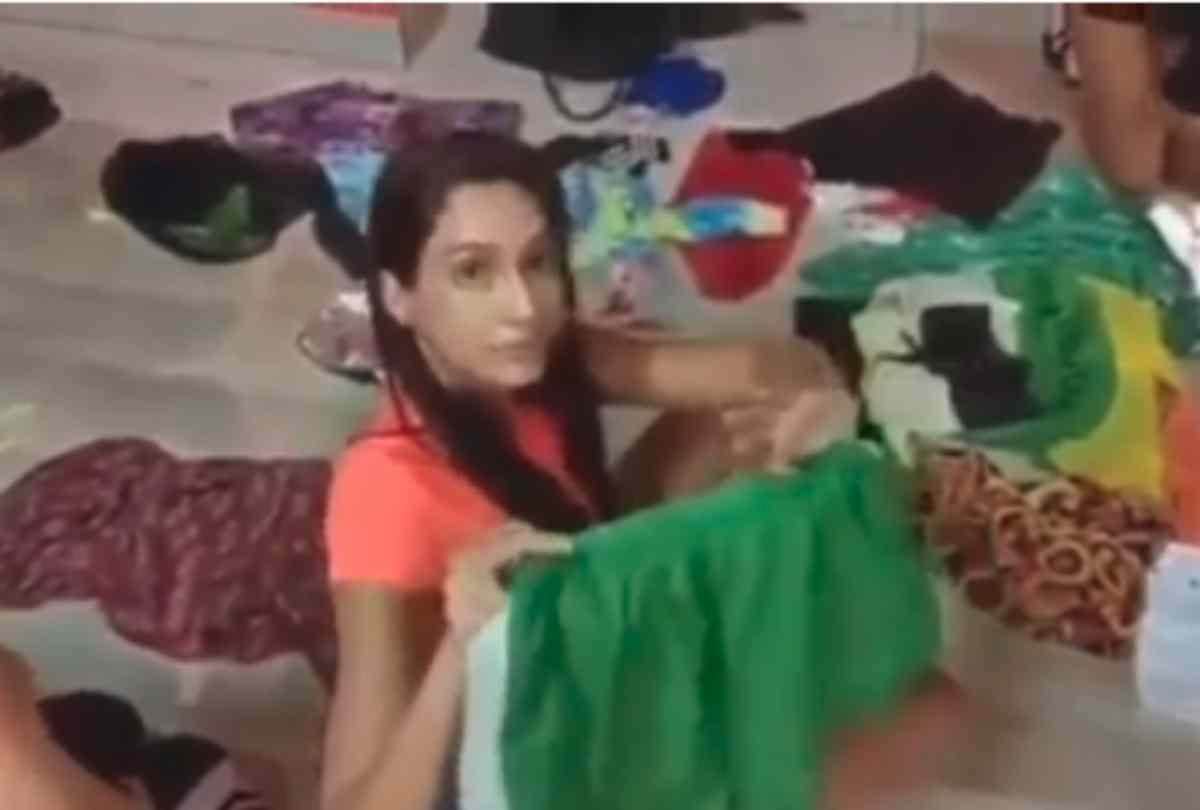 salman khan actress nora fatehi selling clothers in bangkok local market