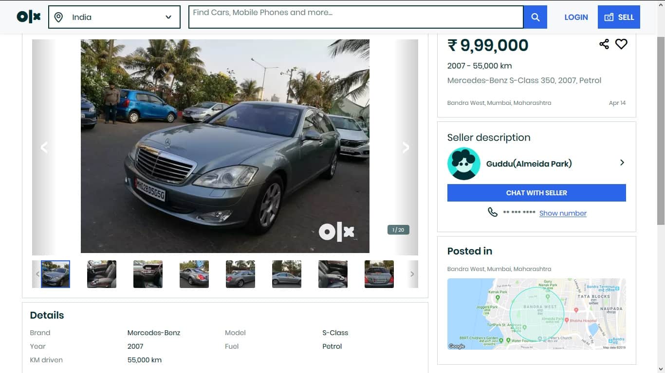 mercedes benz s class 350 belongs to actor amitabh bachchan available for sale on olx