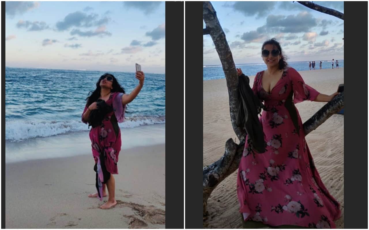 vidya balan enjoying in bali with friends See her Happy time pictures