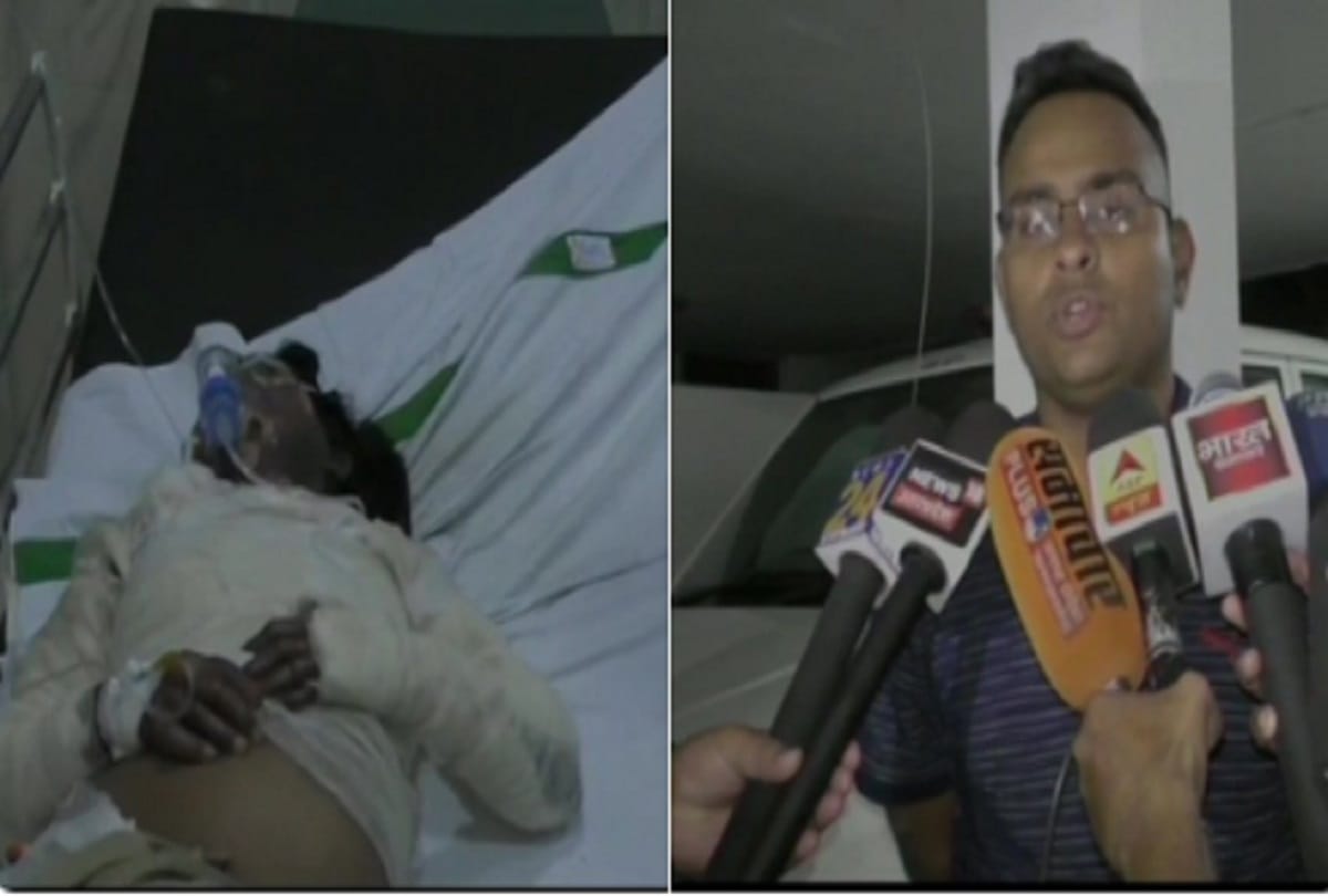 woman Home Guard set ablaze by her relative under Baradari police station limits y'day at Bareilly