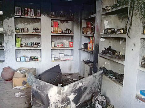 Fire at medical store, millions of drugs burnt