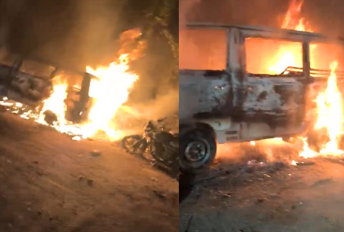 Anti social elements set three vehicle on fire in shimla city