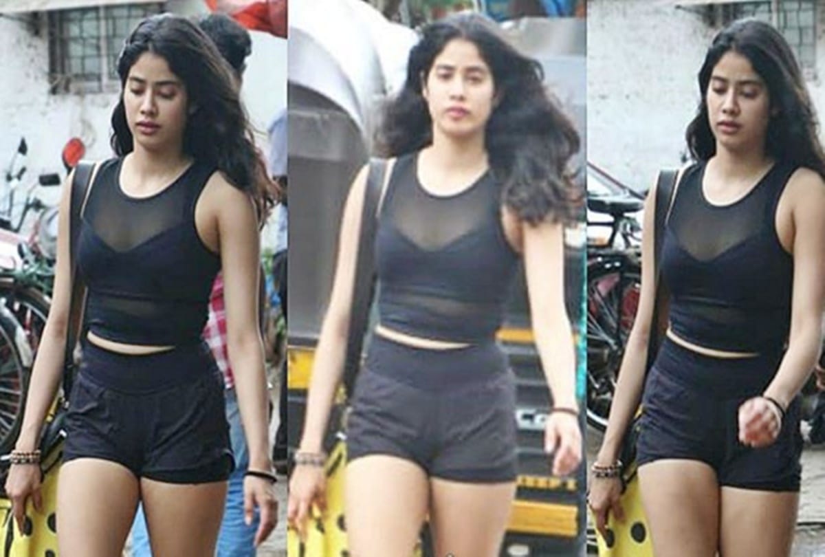 Janhvi Kapoor flaunts her toned body in mini shorts and crop top