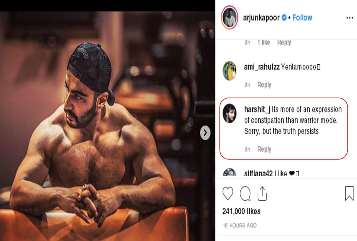 Arjun Kapoor posted hulk Sort of Body Photo, User said is it constipation
