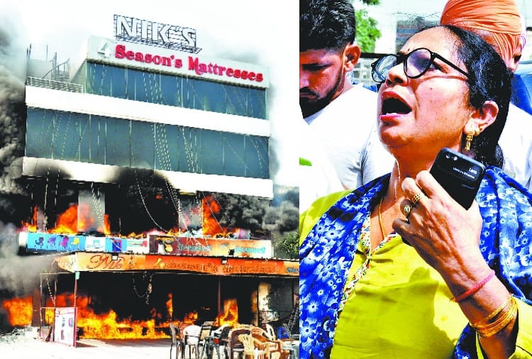 Fire in Three Storey Furniture Showroom at Kharar of Chandigarh