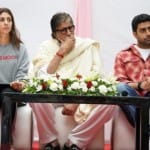 Amitabh Bachchan,Shweta Bachchan Nanda and Abhishek Bachchan