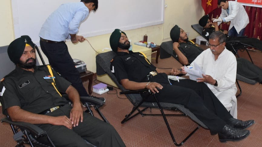 Sikh regiment made blood donation