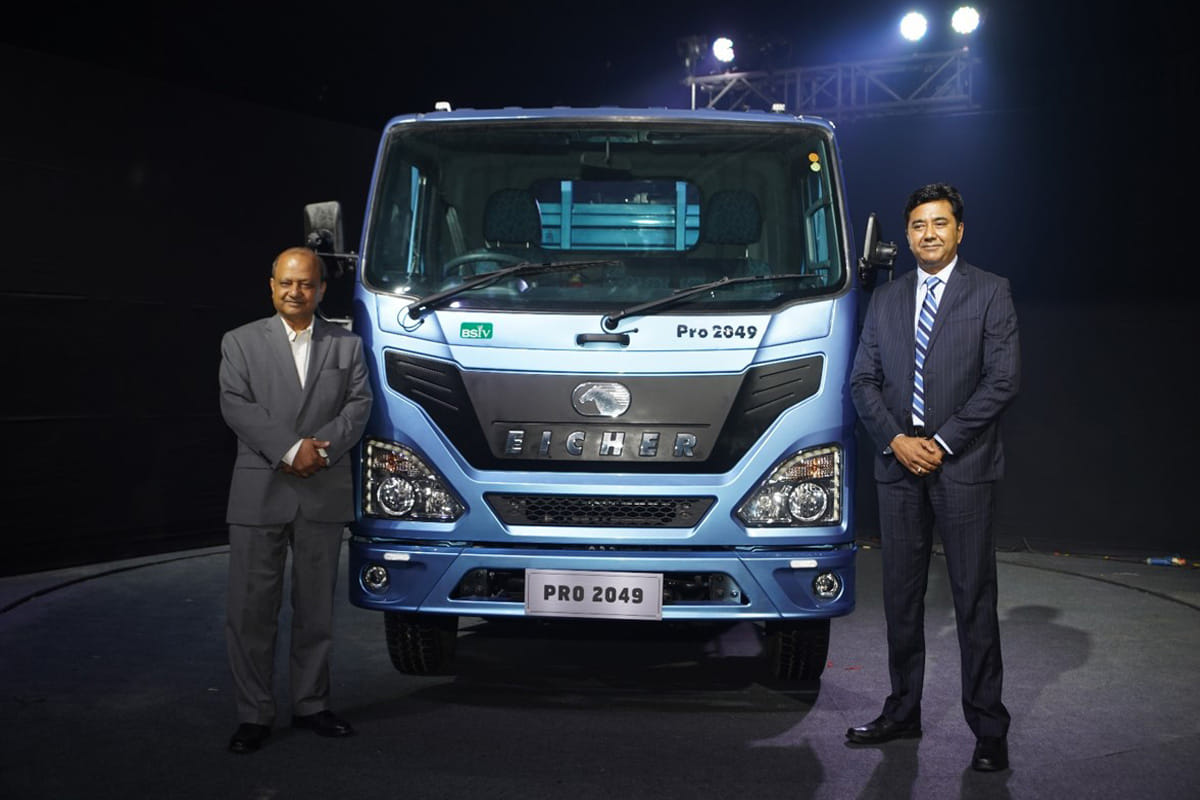Eicher unveils indias first BS6 CV range light duty trucks