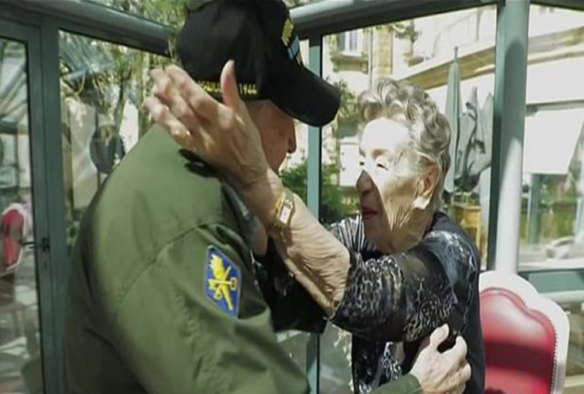 Long lost lovers meet again after 75 years in France on 75th anniversary of D-Day landings