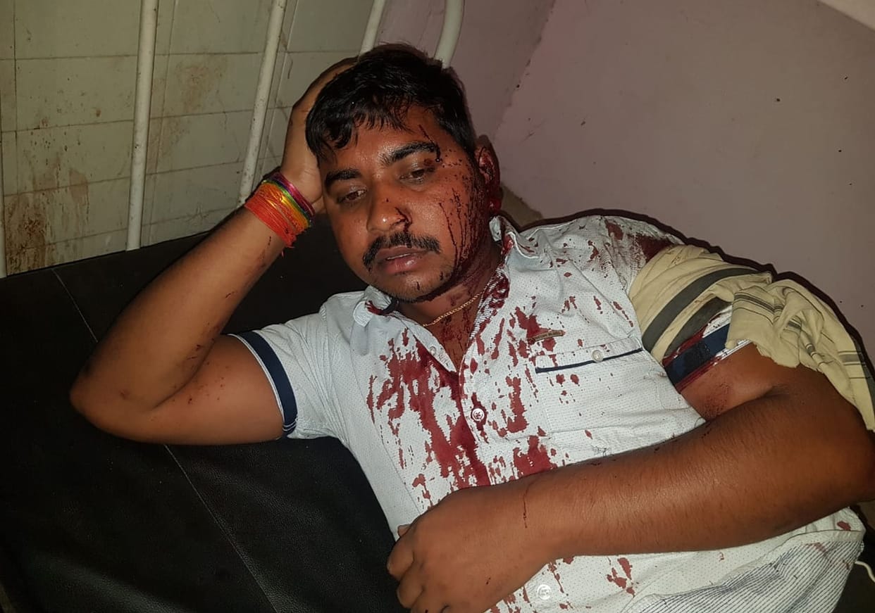 भाजपा नेता सहित साथी पर जानलेवा हमला