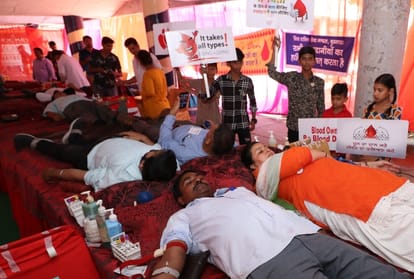 Blood Donation Camp in Punjab Haryana Chandigarh on World Blood Donor Day by Amar Ujala
