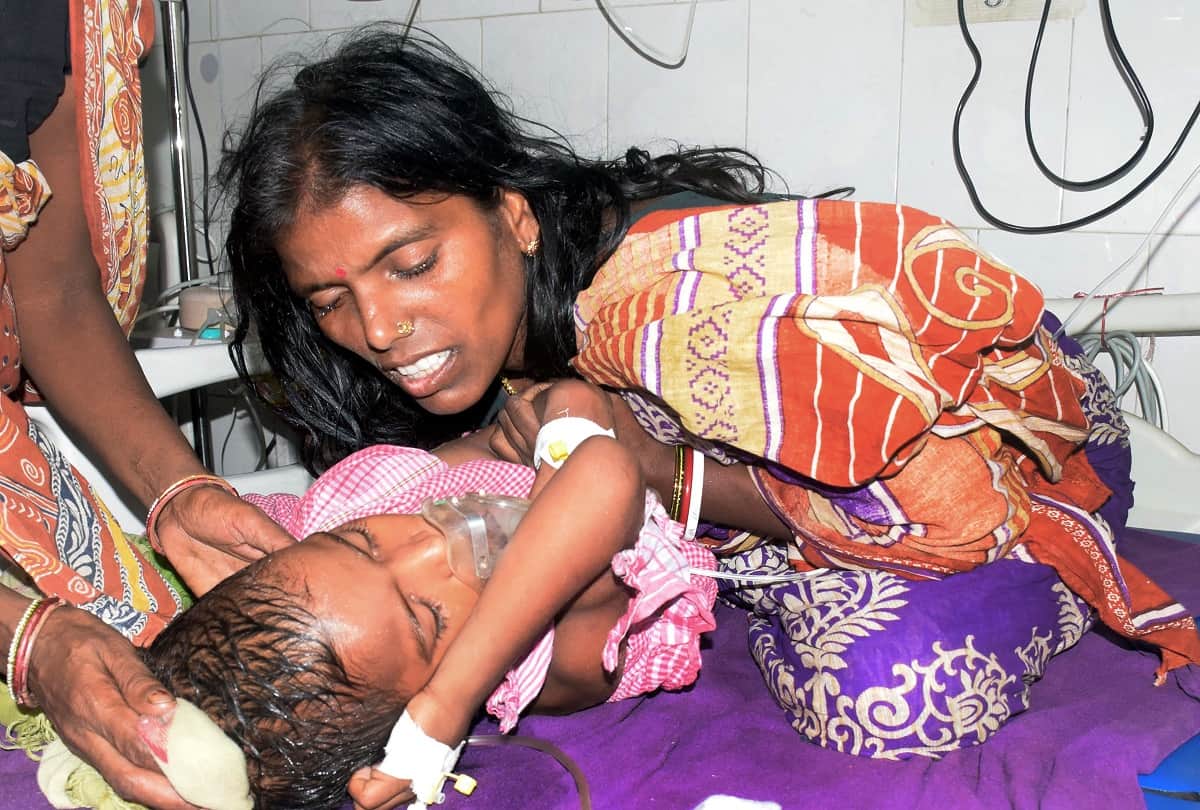 Encephalitis accompanied by viral fever and pneumonia