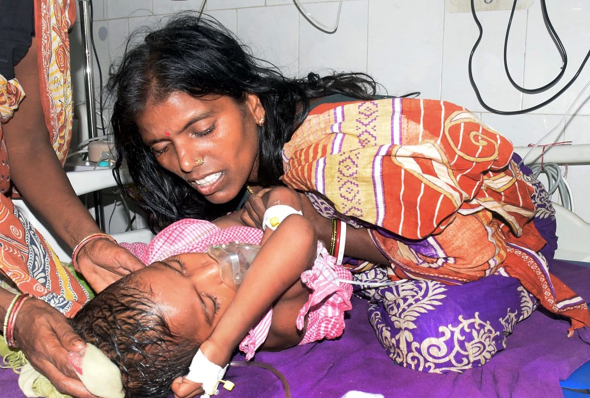 Encephalitis accompanied by viral fever and pneumonia