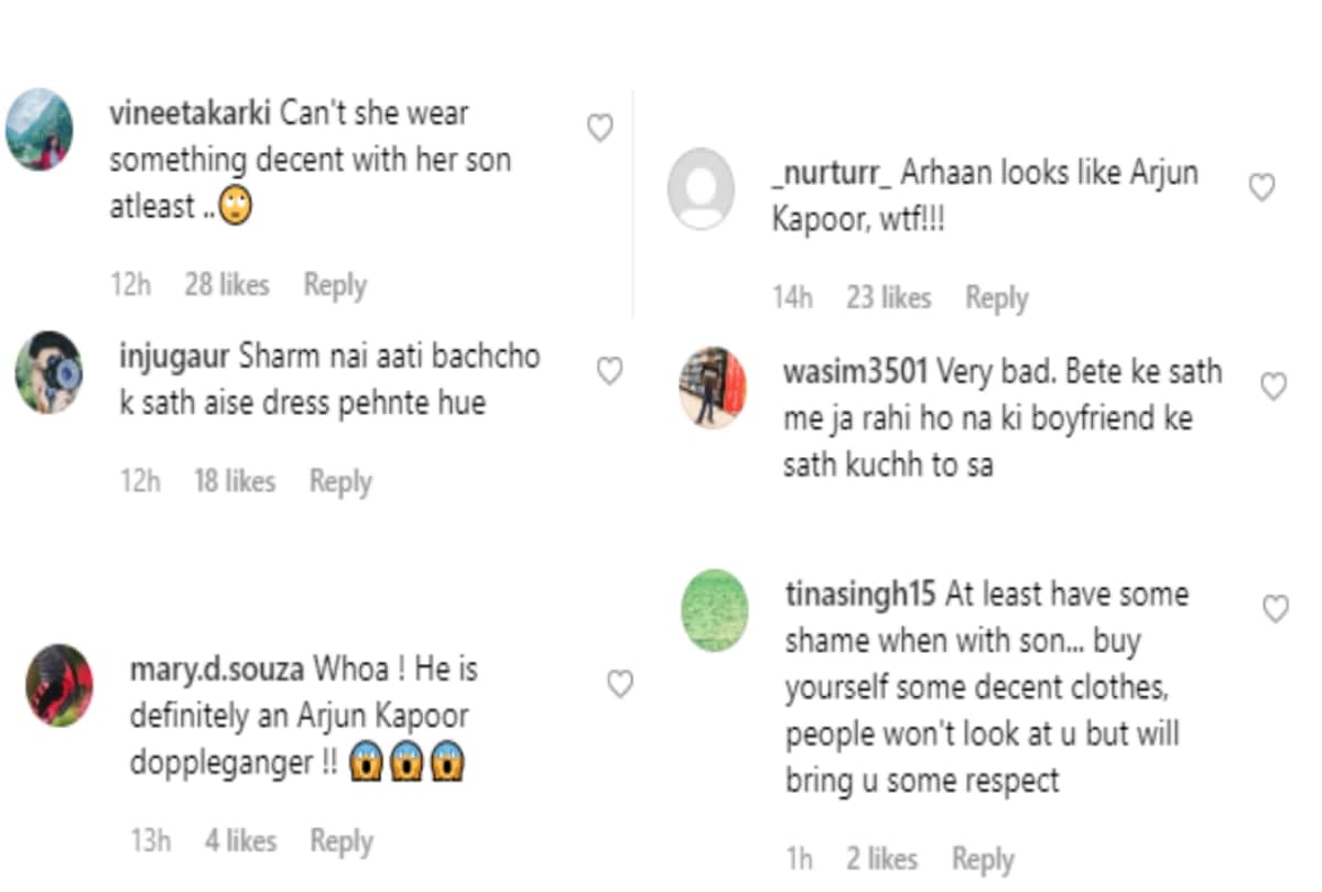 Malaika Arora brutally trolled for wearing revealing dress on an outing with son Arhaan