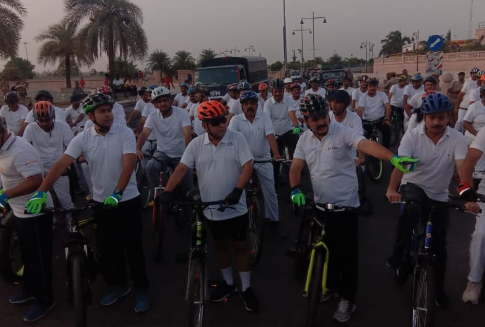 UP DGP cycle rally in Lucknow.