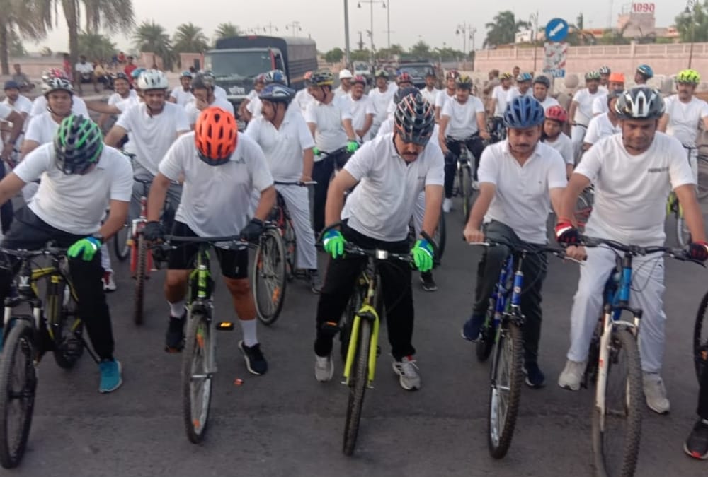 UP DGP cycle rally in Lucknow.