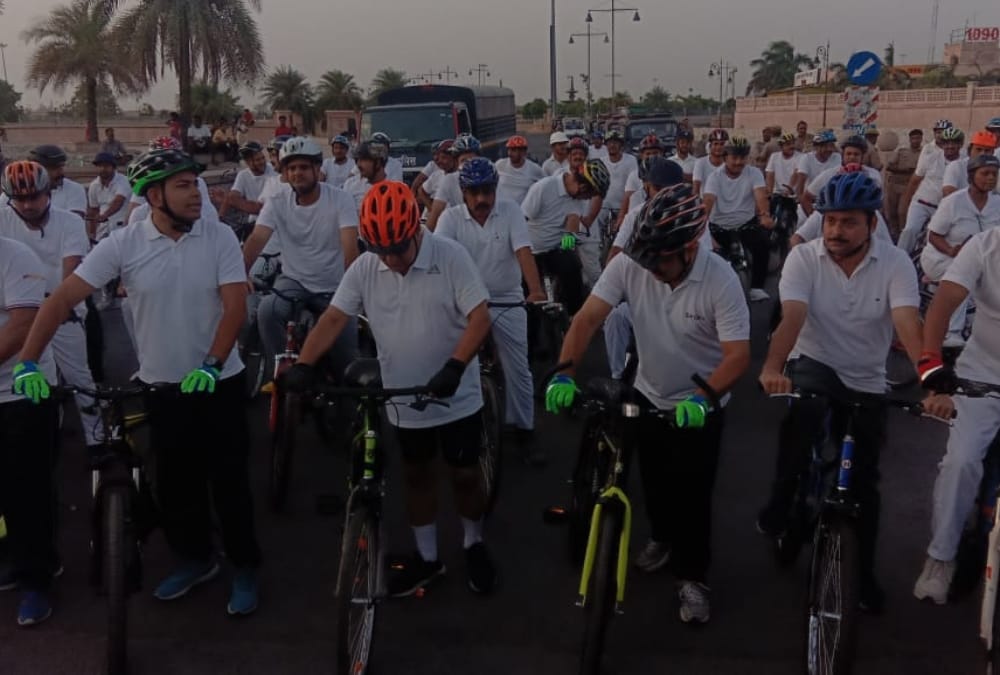UP DGP cycle rally in Lucknow.