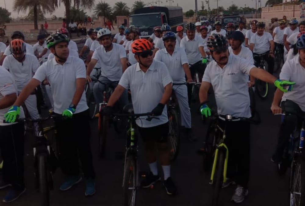 UP DGP cycle rally in Lucknow.