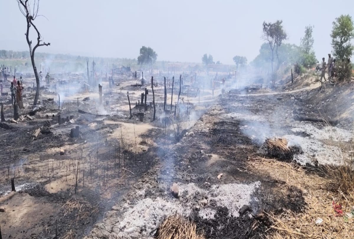 one hundred Shanties gutted in fire in una himac