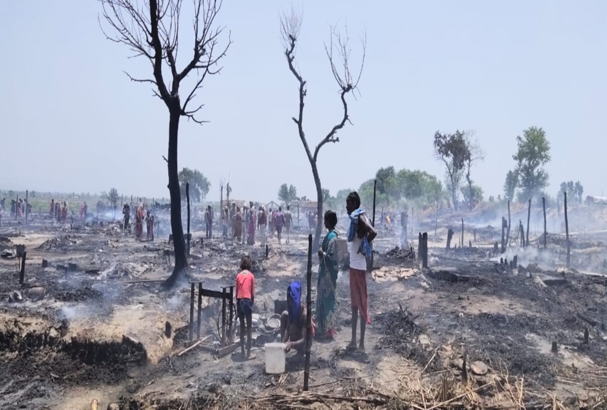 one hundred Shanties gutted in fire in una himac