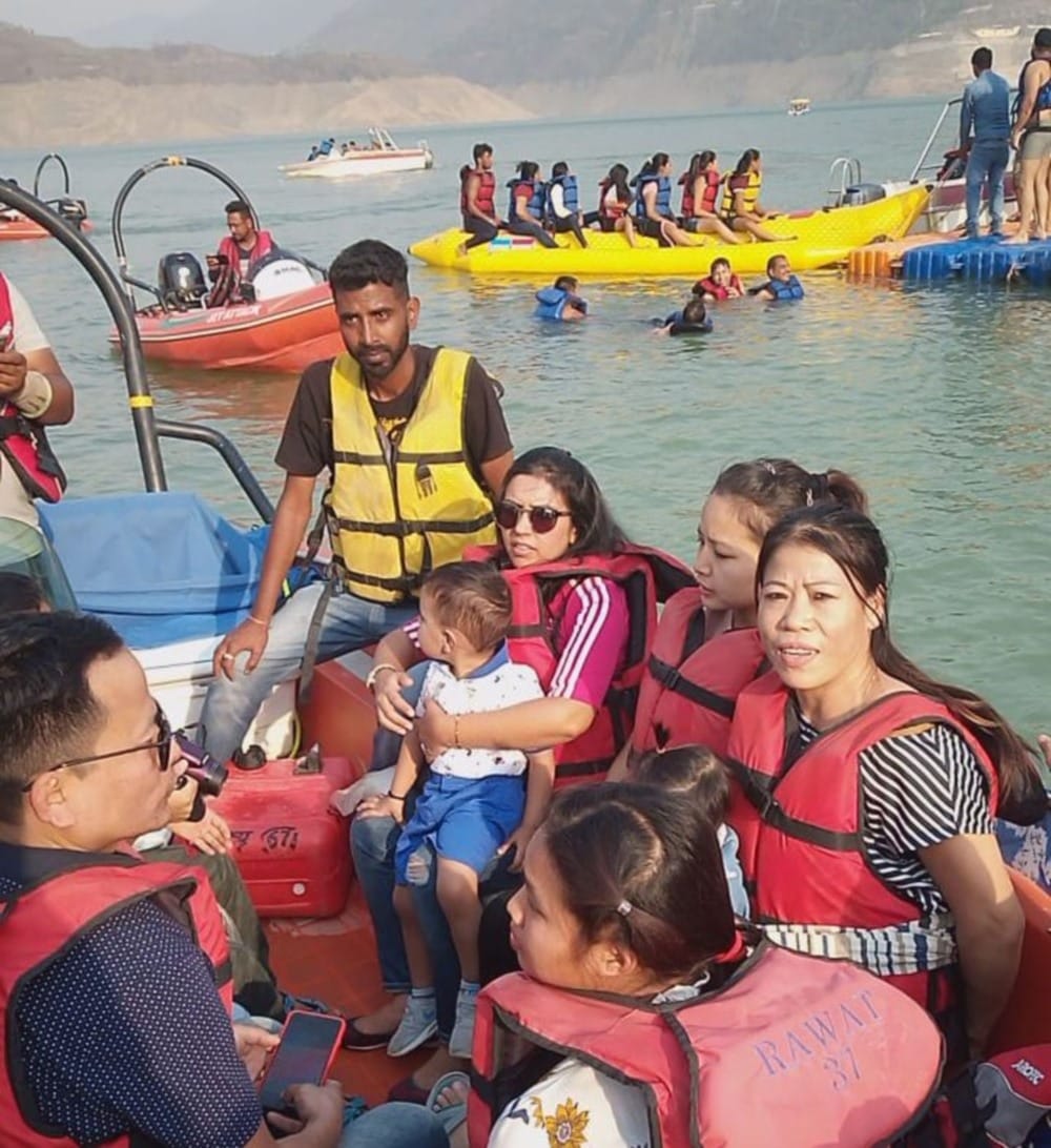 mc mary kom reached uttarakhand tehri