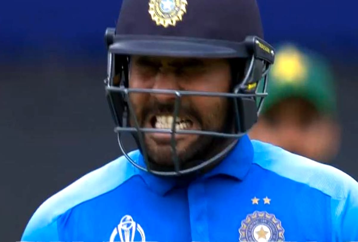 india vs pakistan: rohit sharma anger after catch out on hasan ali bowl
