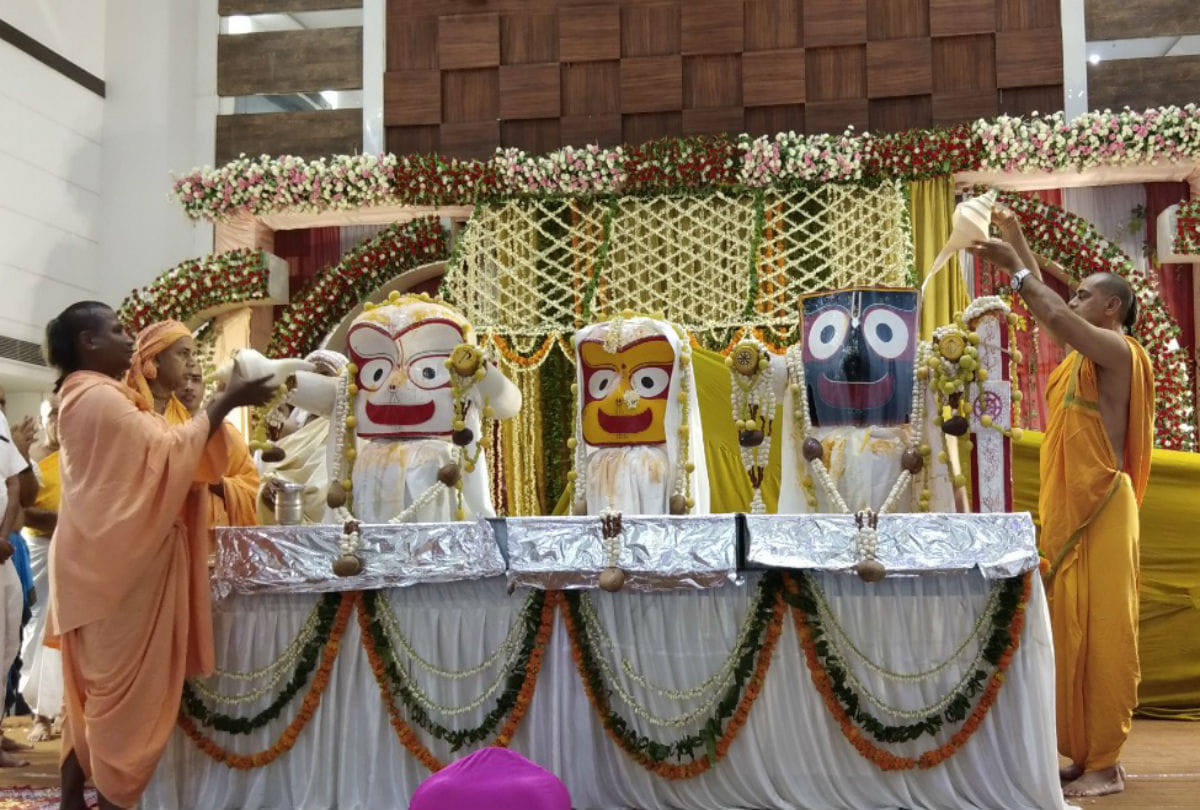 bhagwan Jagannath worship in ISKCON Temple agra