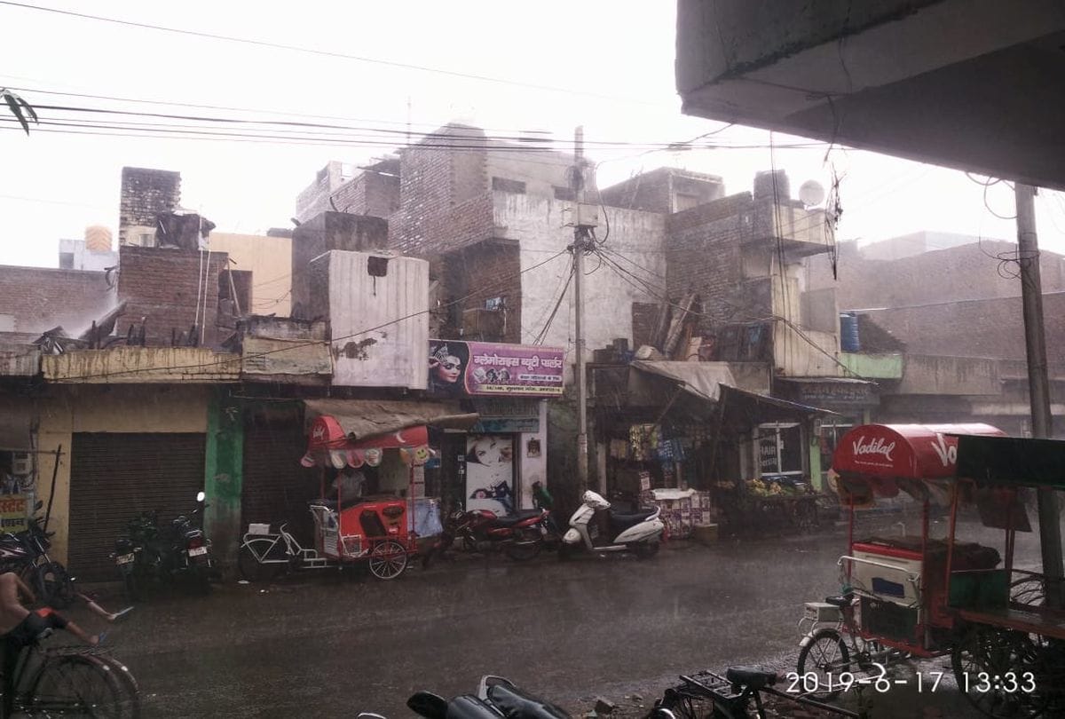 thunderstorm in agra Heavey Rain relife hot summer Weather Update News