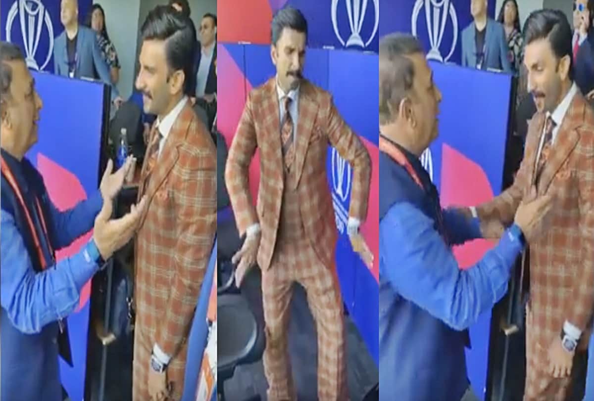 ranveer singh hugs a crying pakistani fan after india won the match