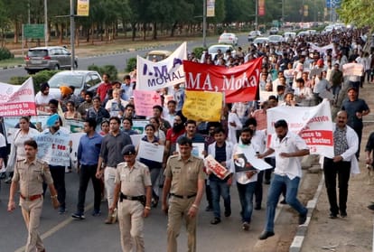 Doctors Strike Across the Country, PGI and GMCH 32 OPD Close