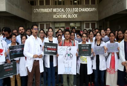 Doctors Strike Across the Country, PGI and GMCH 32 OPD Close