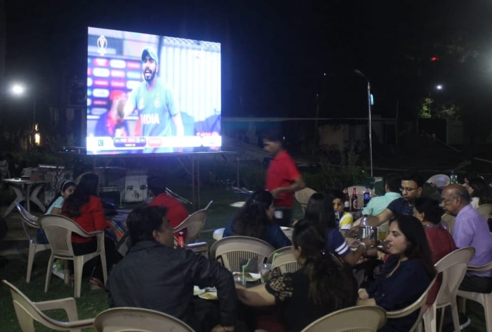 Pics of celebration in lucknow after India win against Pakistan in world cup.
