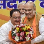 गृहमंत्री अमित शाह व प्रधानमंत्री मोदी के साथ भाजपा के राष्ट्रीय कार्यकारी अध्यक्ष जगत प्रकाश नड्डा