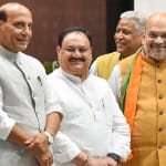 jp nadda, rajnath singh, amit shah