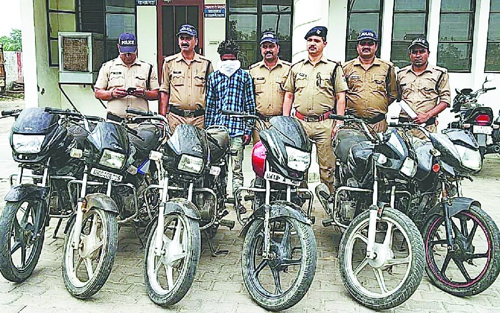 Vehicle thief arrested, six bikes recovered