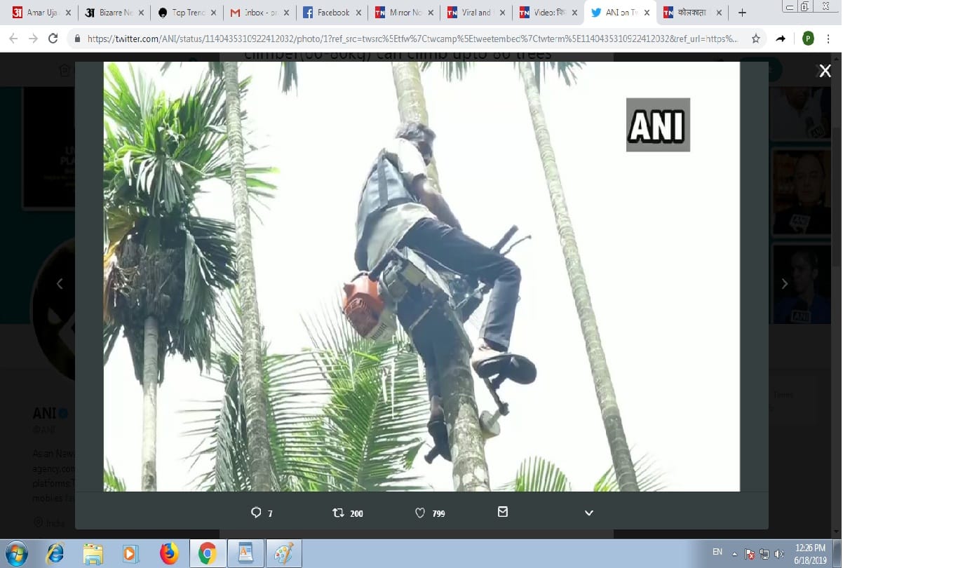 farmer invented machine in mengaluru to climb on a tree